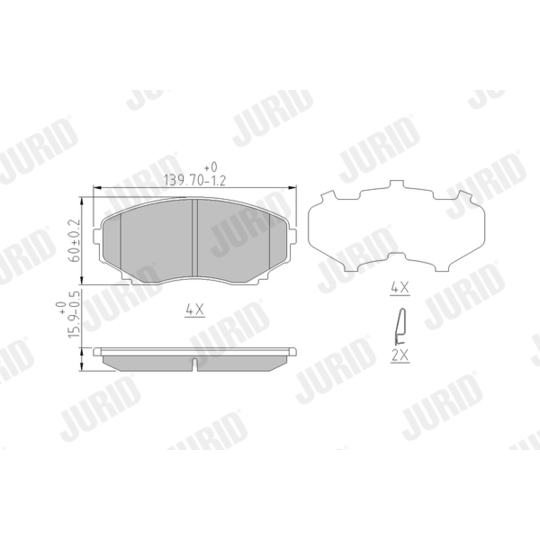 572435J - Brake Pad Set, disc brake 