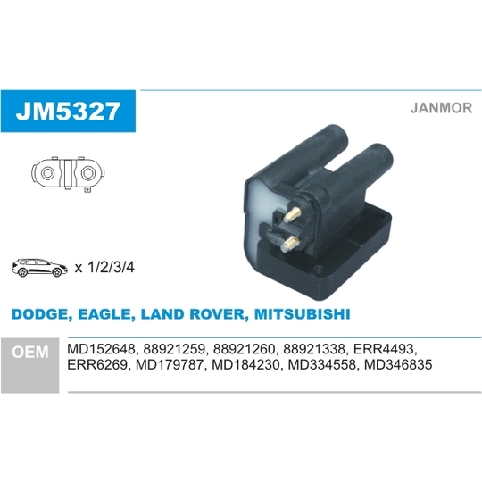 JM5327 - Ignition coil 