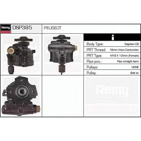 DSP385 - Hydraulikslang, stysrsystem 