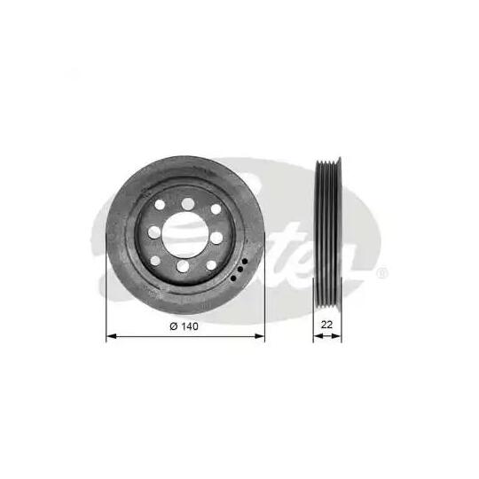 TVD1058 - Belt Pulley, crankshaft 