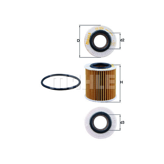 OX 834D - Oil filter 