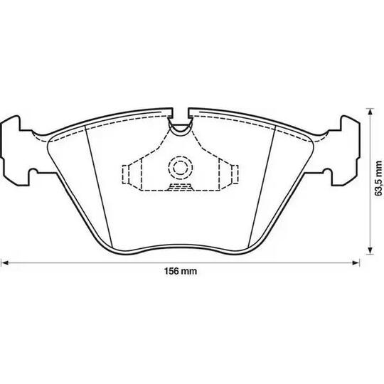 571355J-AS - Brake Pad Set, disc brake 