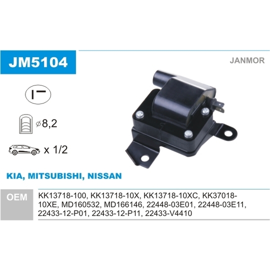 JM5104 - Ignition coil 