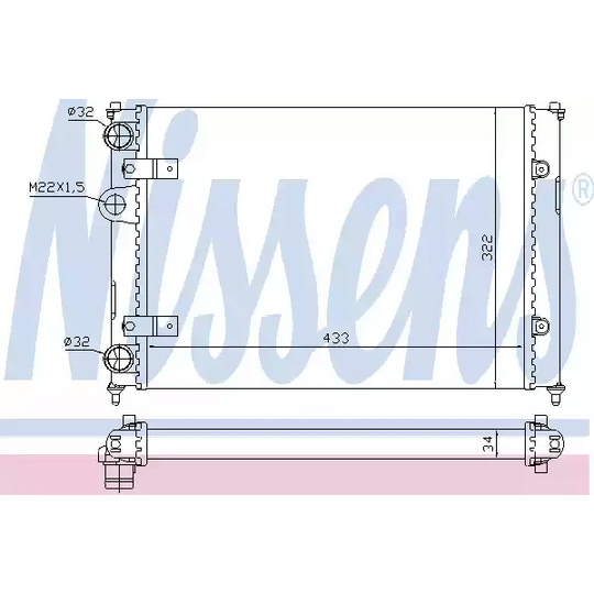 63998A - Radiator, engine cooling 