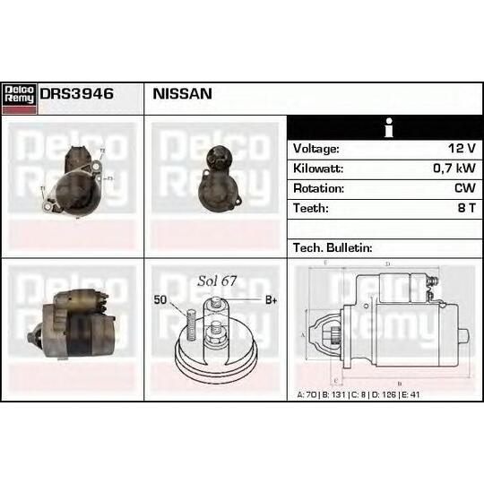 DRS3946 - Startmotor 