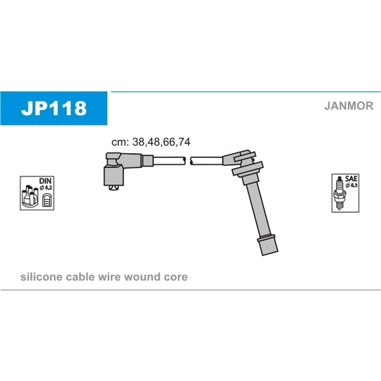 JP118 - Sytytysjohtosarja 