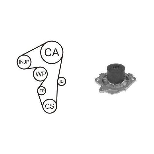 WPK-159505 - Water Pump & Timing Belt Kit 