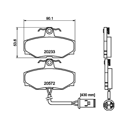 MGB412 - Brake Pad Set, disc brake 