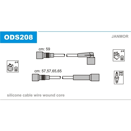 ODS208 - Ignition Cable Kit 