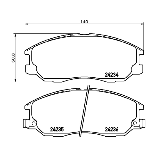 MDB2711 - Brake Pad Set, disc brake 