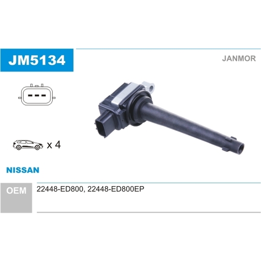 JM5134 - Ignition coil 