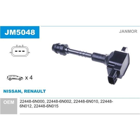JM5048 - Ignition coil 
