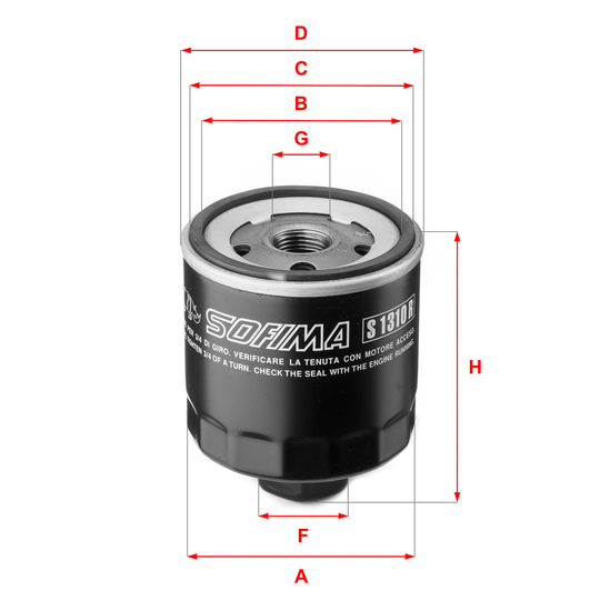 S 1310 R - Oil filter 