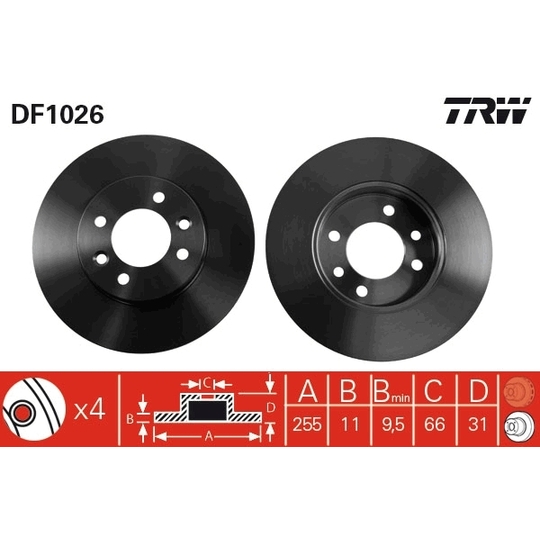 DF1026 - Brake Disc 