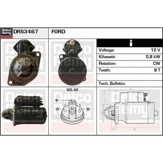 DRS3467 - Startmotor 