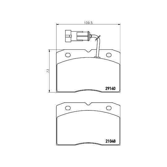 MDB2156 - Brake Pad Set, disc brake 