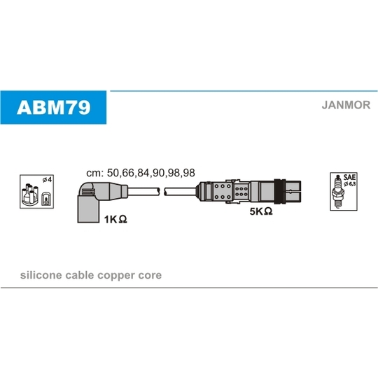 ABM79 - Tändkabelsats 