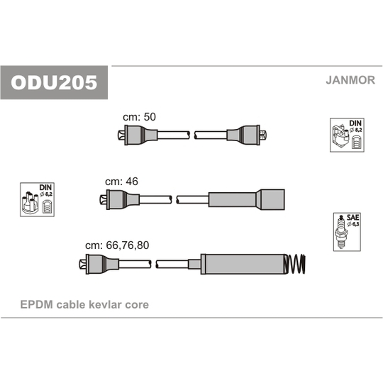 ODU205 - Süütesüsteemikomplekt 