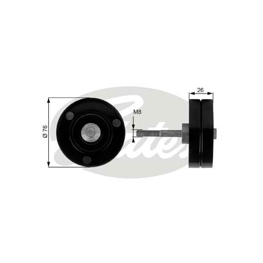 T36184 - Deflection/Guide Pulley, v-ribbed belt 