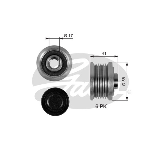 OAP7052 - Alternator Freewheel Clutch 