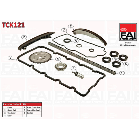 TCK121 - Mootori keti komplekt 