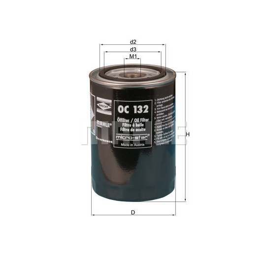 OC 132 - Oil filter 