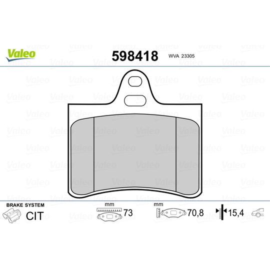 598418 - Brake Pad Set, disc brake 