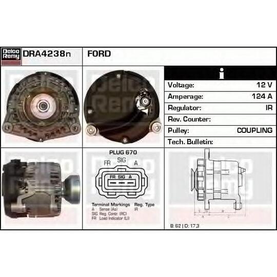 DRA4238N - Alternator 