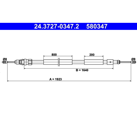 24.3727-0347.2 - Cable, parking brake 