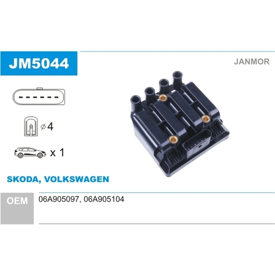 JM5044 - Ignition coil 