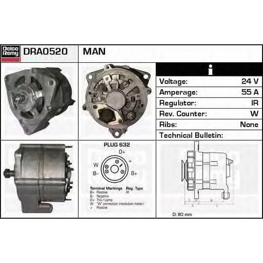 DRA0520 - Alternator 