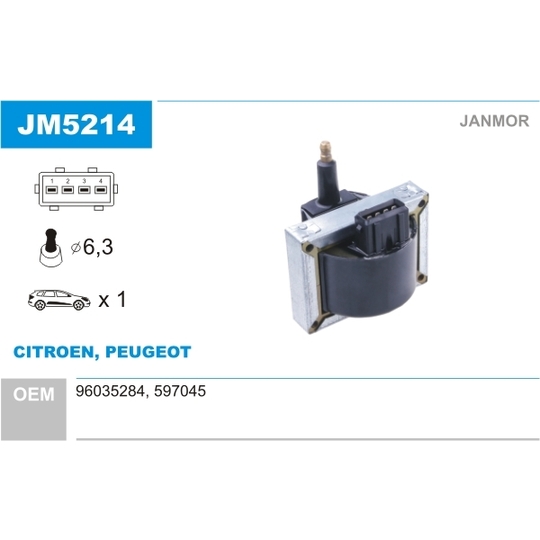JM5214 - Ignition coil 