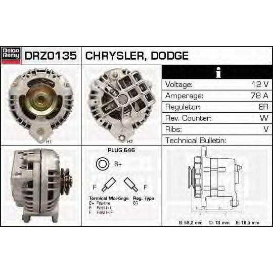 DRZ0135 - Alternator 