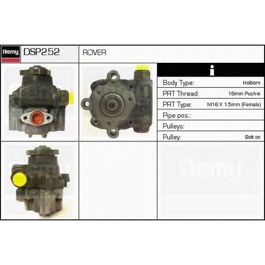 DSP252 - Hydraulic Pump, steering system 