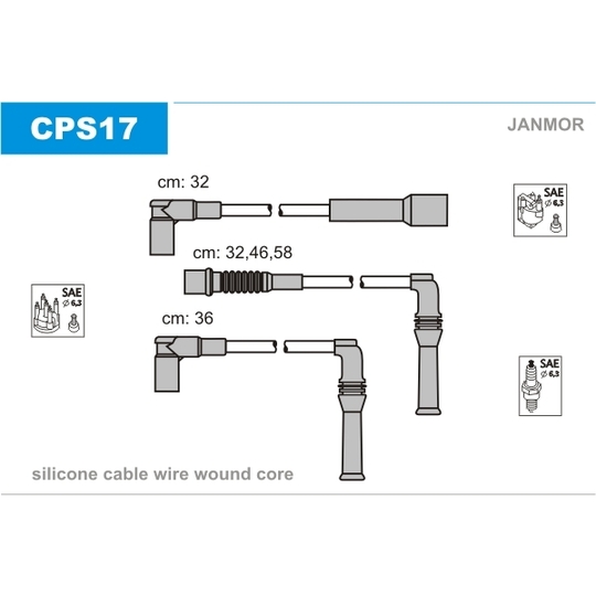CPS17 - Tändkabelsats 