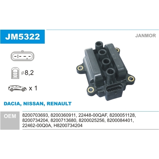 JM5322 - Ignition coil 