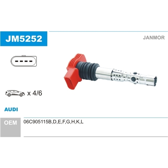 JM5252 - Ignition coil 