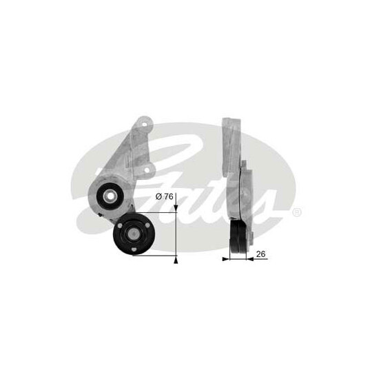 T38304 - Tensioner Pulley, v-ribbed belt 