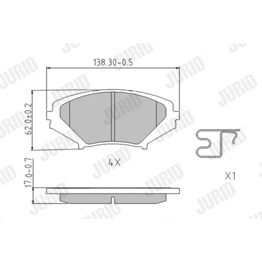 572555J - Brake Pad Set, disc brake 