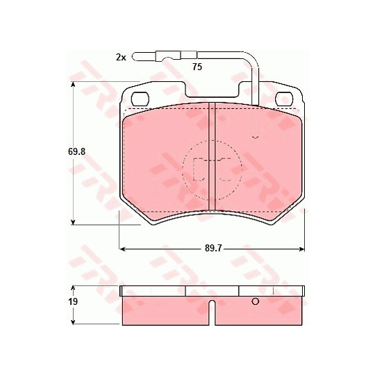 GDB256 - Brake Pad Set, disc brake 