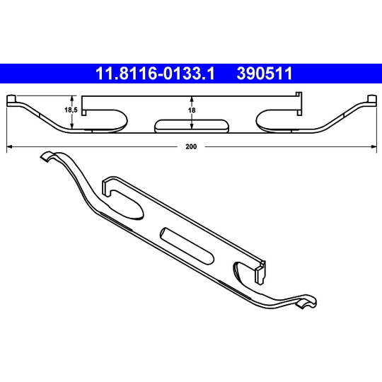 11.8116-0133.1 - Spring, brake caliper 