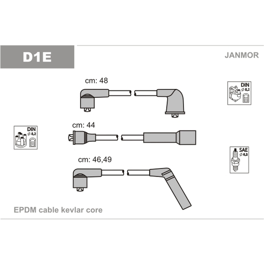 D1E - Ignition Cable Kit 