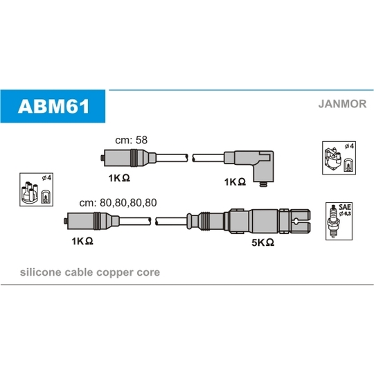 ABM61 - Tändkabelsats 