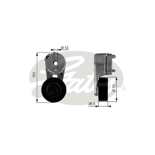 T38163 - Tensioner Pulley, v-ribbed belt 