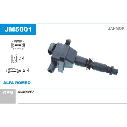 JM5001 - Ignition coil 
