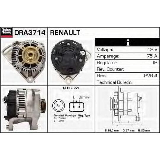 DRA3714 - Alternator 