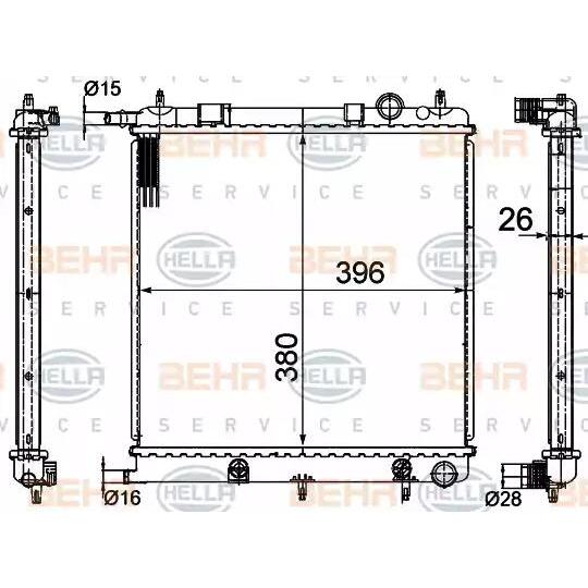 8MK 376 718-621 - Radiaator, mootorijahutus 