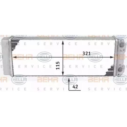 8FH 351 311-491 - Heat Exchanger, interior heating 