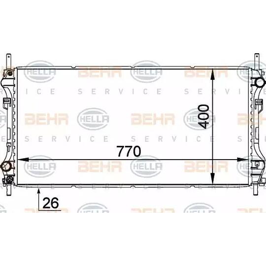 8MK 376 764-111 - Radiator, engine cooling 