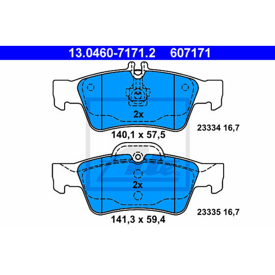 13.0460-7171.2 - Brake Pad Set, disc brake 